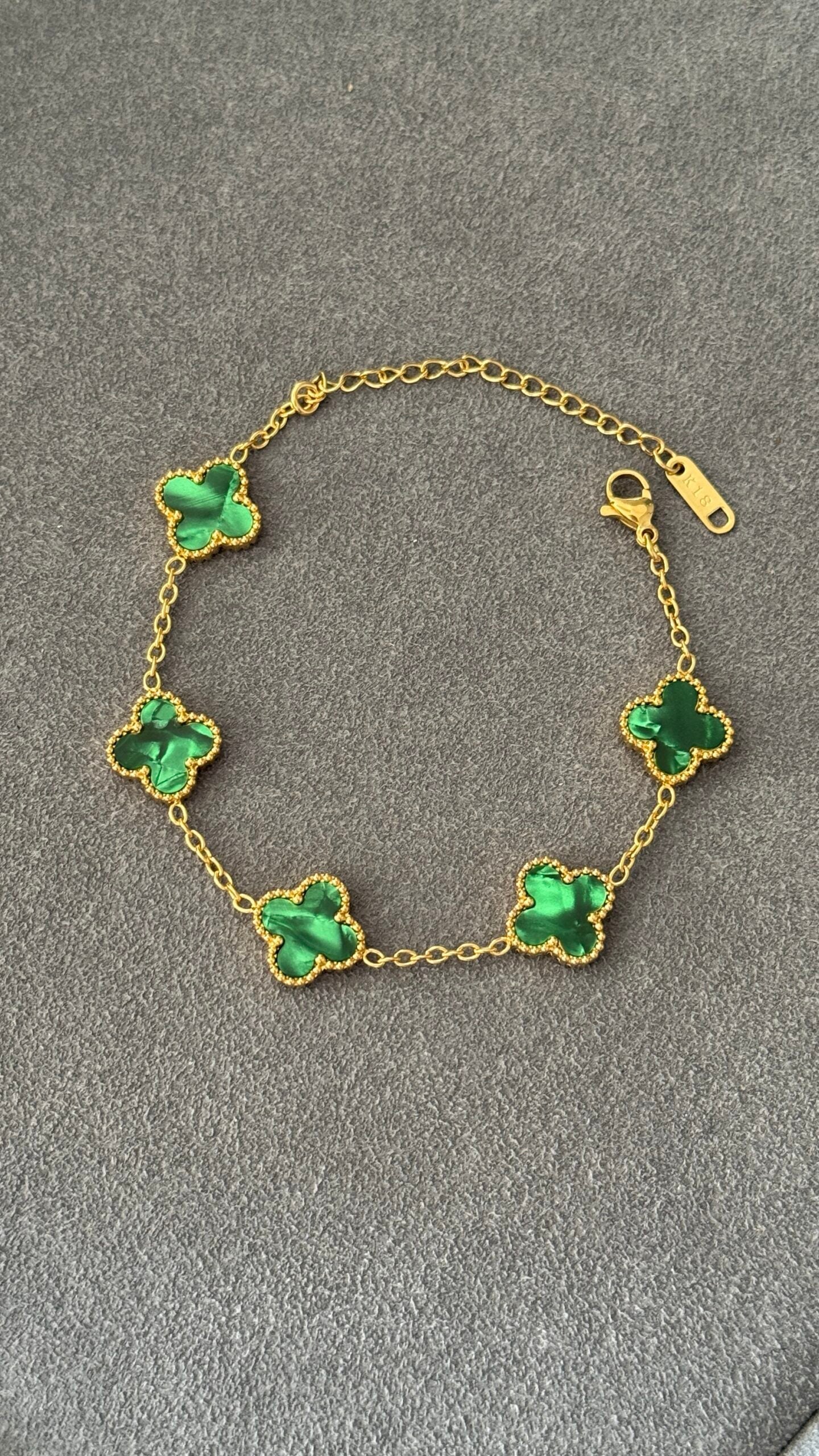 PULSERA TRÉBOL VERDE BRI