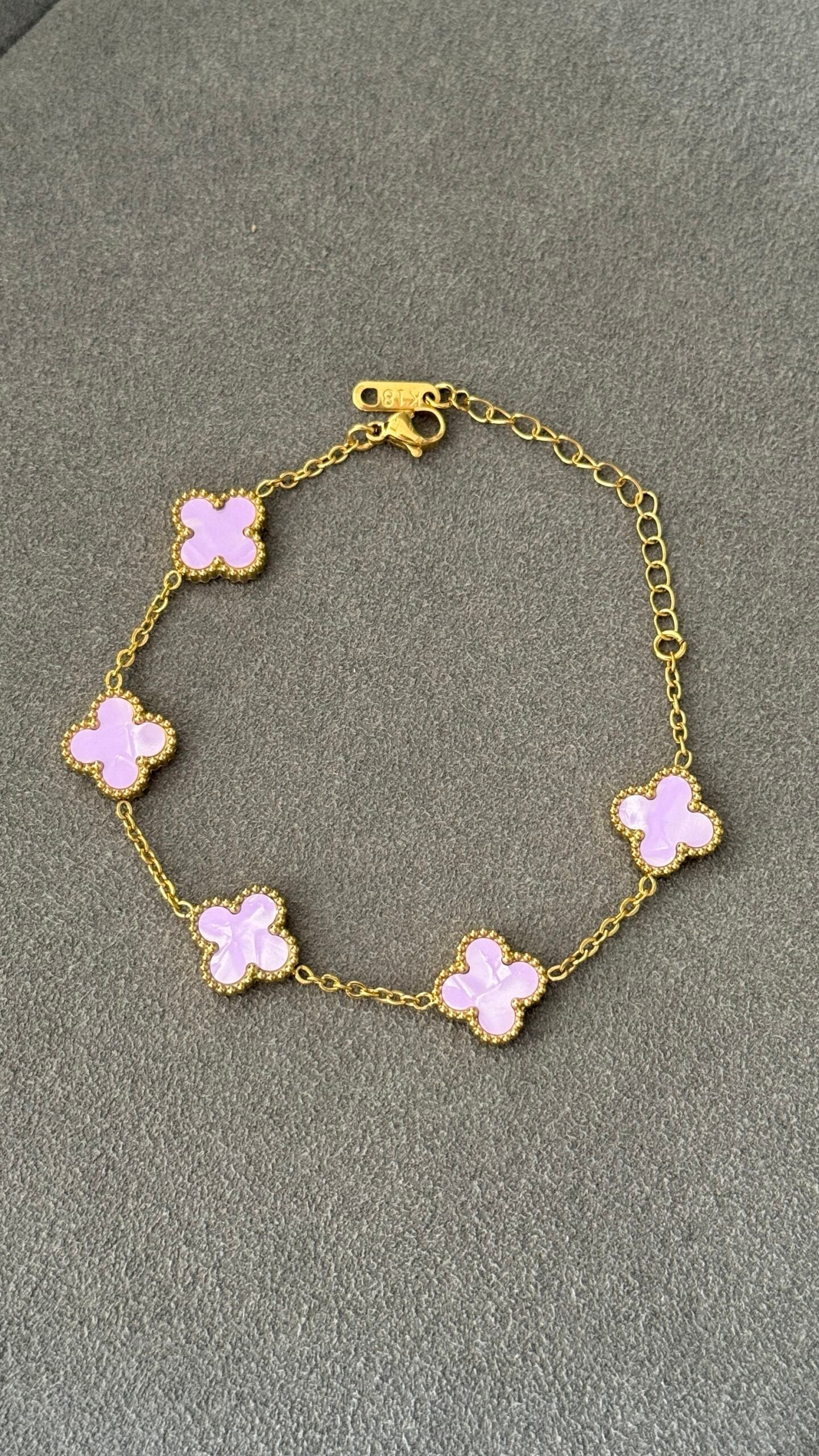 PULSERA TRÉBOL LILA